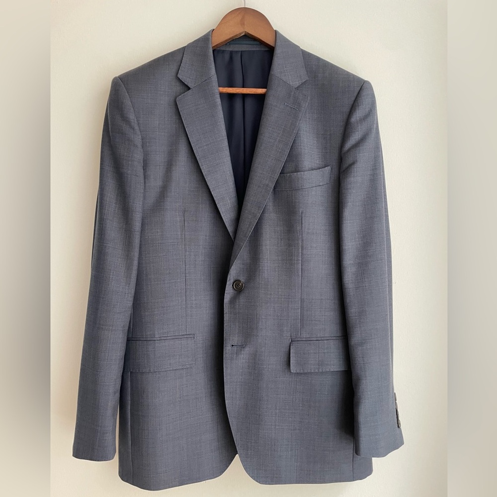 Gieves & Hawkes Blue Gray Men's Suit Jacket